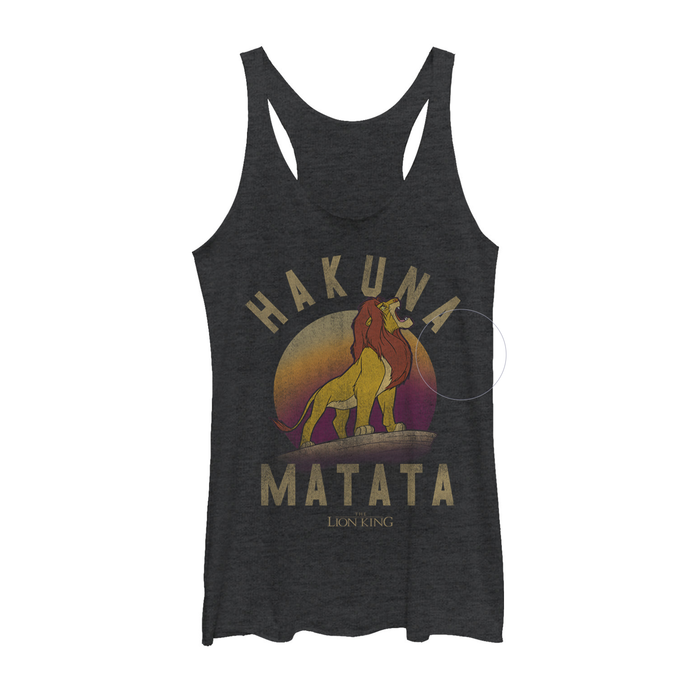 fifth sun Women's Lion King Simba Hakuna Matata Racerback Tank Top