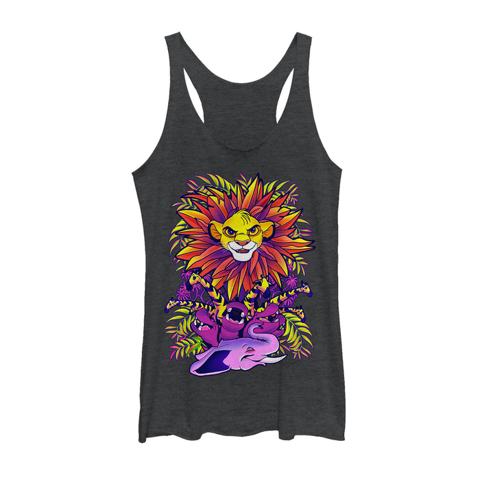 fifth sun Women's Lion King Simba Jungle Parade Racerback Tank Top