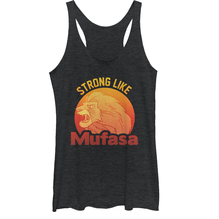 fifth sun Women's Lion King Strong Like Mufasa Racerback Tank Top