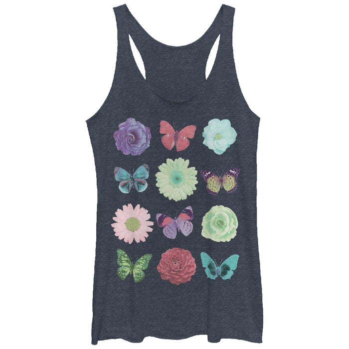 fifth sun Women's Lost Gods Butterfly Flower Racerback Tank Top