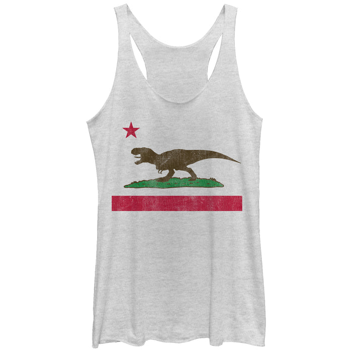 fifth sun Women's Lost Gods California Dinosaur Racerback Tank Top
