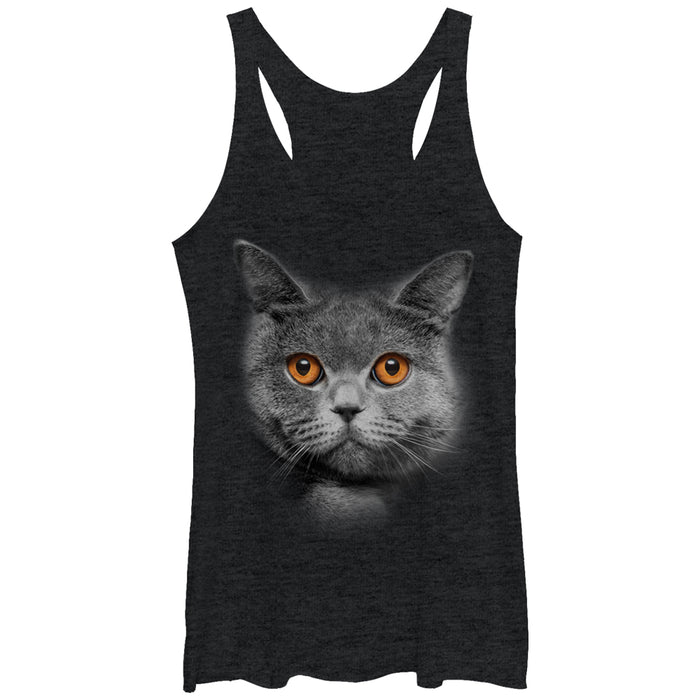 fifth sun Women's Lost Gods Cat Face Racerback Tank Top