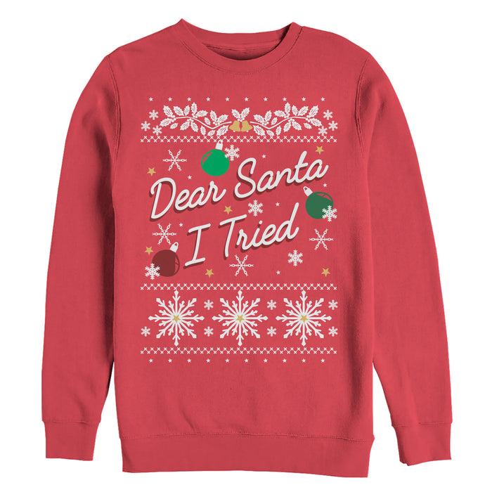 fifth sun Women's Lost Gods Christmas Dear Santa I Tried Sweatshirt