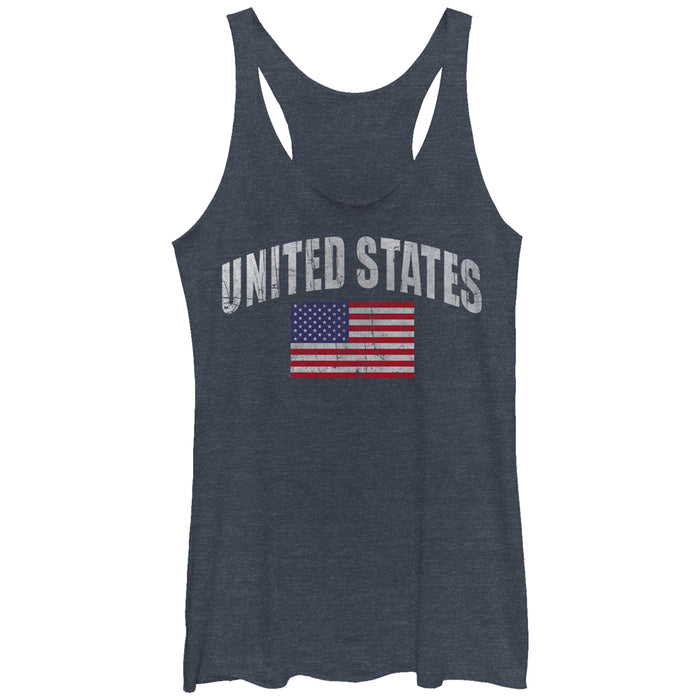 fifth sun Women's Lost Gods Classic USA Flag Racerback Tank Top