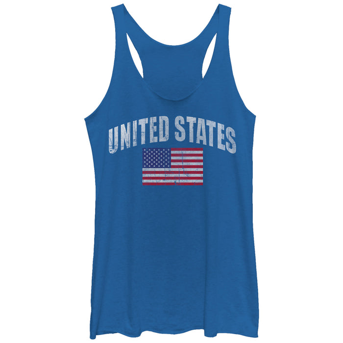 fifth sun Women's Lost Gods Classic USA Flag Racerback Tank Top