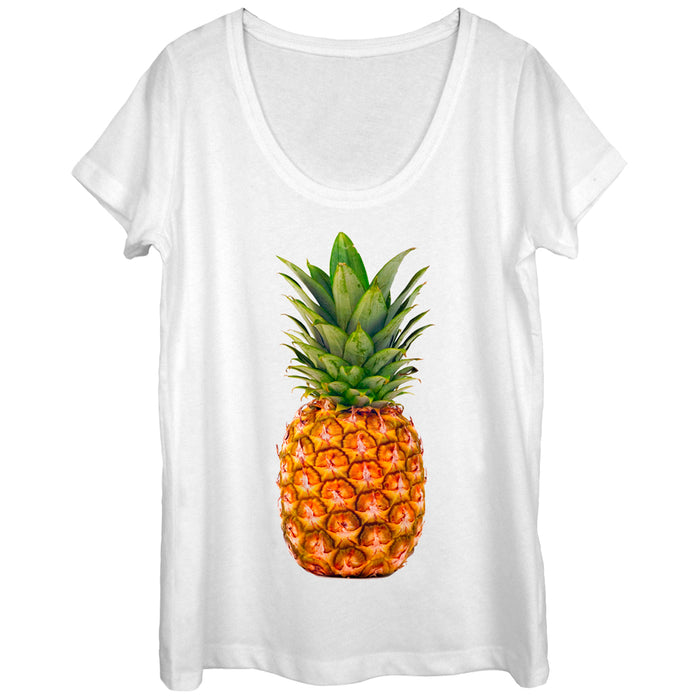 fifth sun Women's Lost Gods Cool Pineapple Scoop Neck