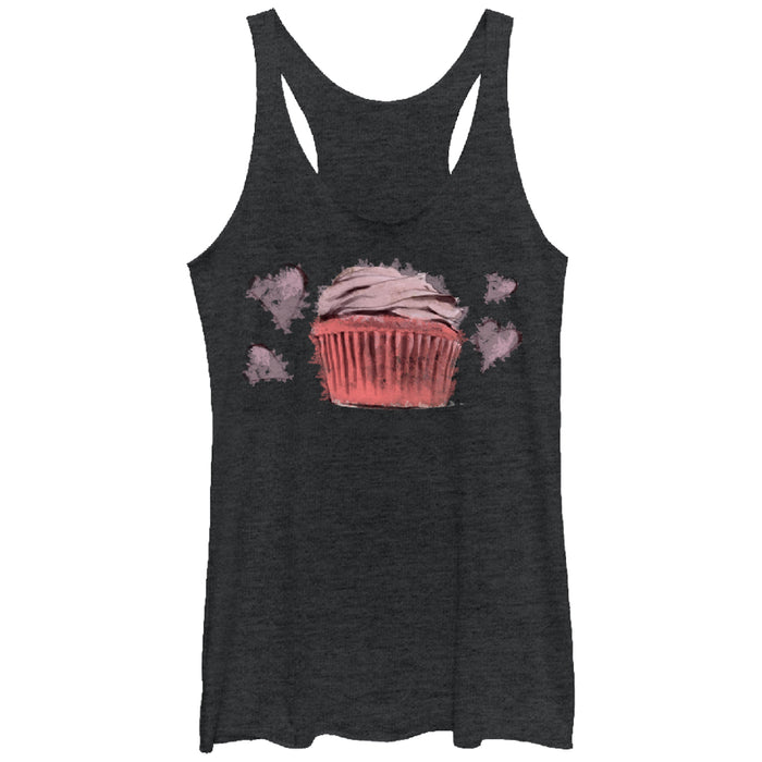 fifth sun Women's Lost Gods Cupcake Hearts Racerback Tank Top