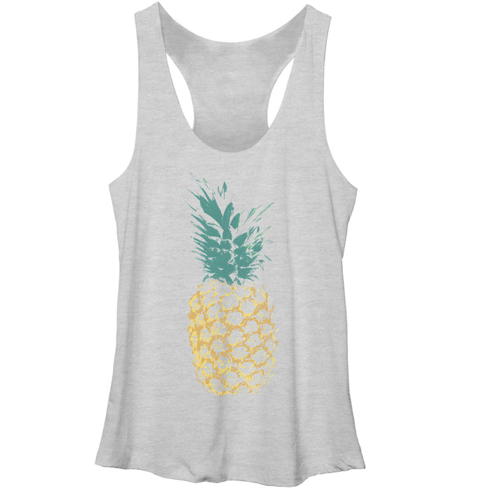 fifth sun Women's Lost Gods Distressed Pineapple Racerback Tank Top
