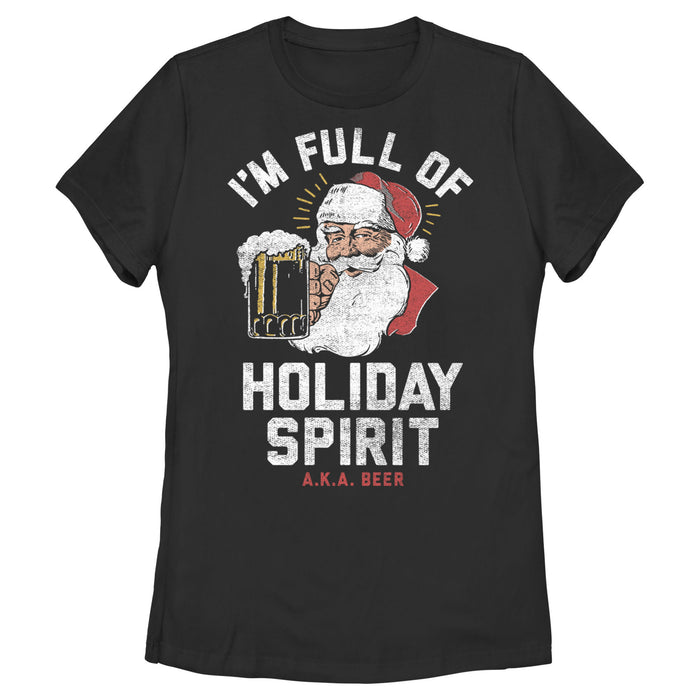 fifth sun Women's Lost Gods Distressed Santa Beer T-Shirt