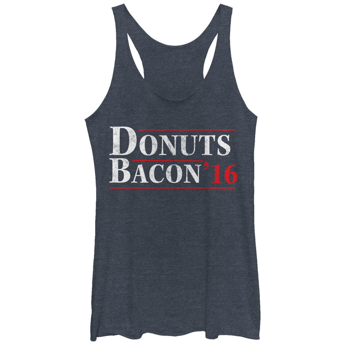 fifth sun Women's Lost Gods Donuts and Bacon 2016 Racerback Tank Top