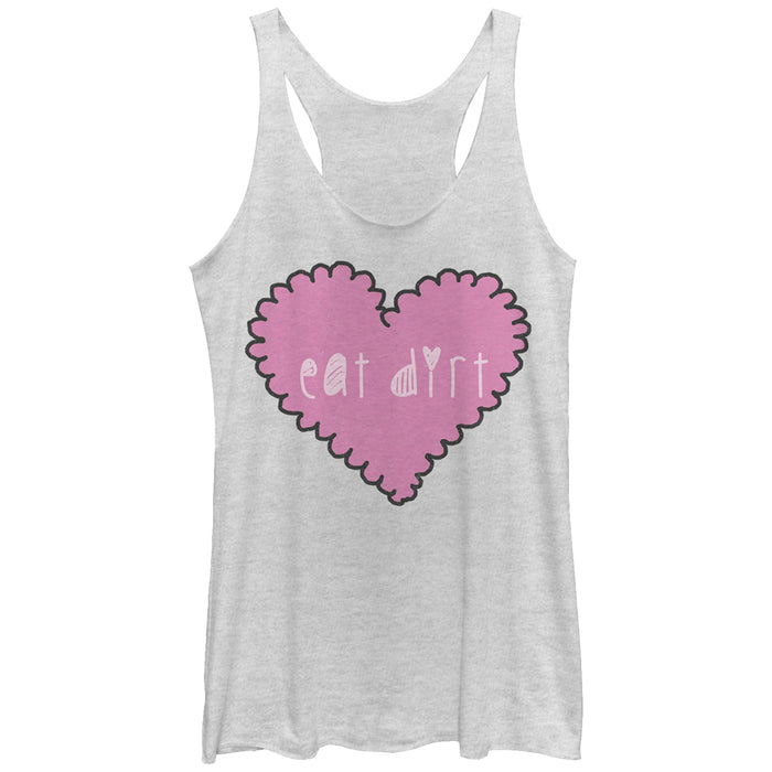 fifth sun Women's Lost Gods Eat Dirt Heart Racerback Tank Top