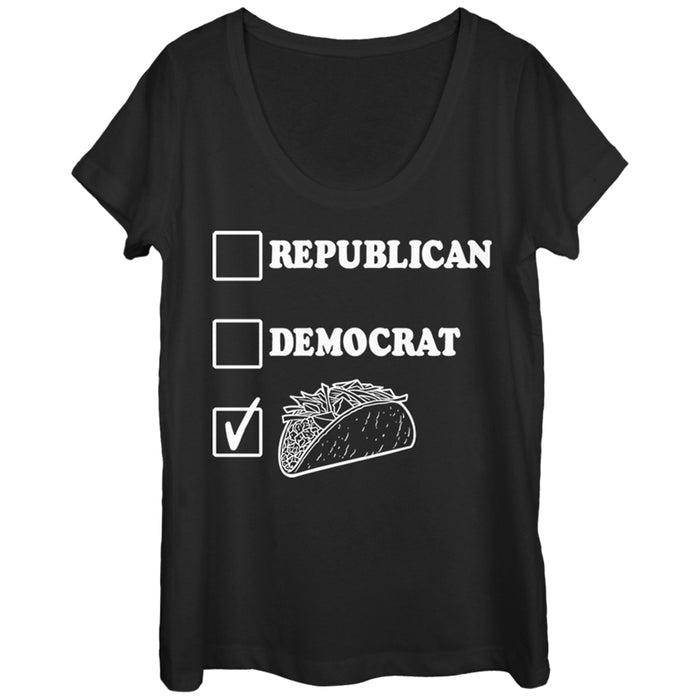 fifth sun Women's Lost Gods Election Ballot Vote Tacos Scoop Neck