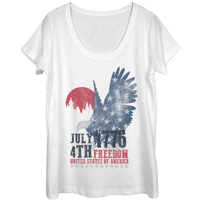 fifth sun Women's Lost Gods Fourth of July 177Freedom Scoop Neck