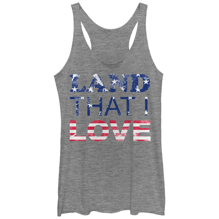fifth sun Women's Lost Gods Fourth of July Land That I Love Racerback Tank Top