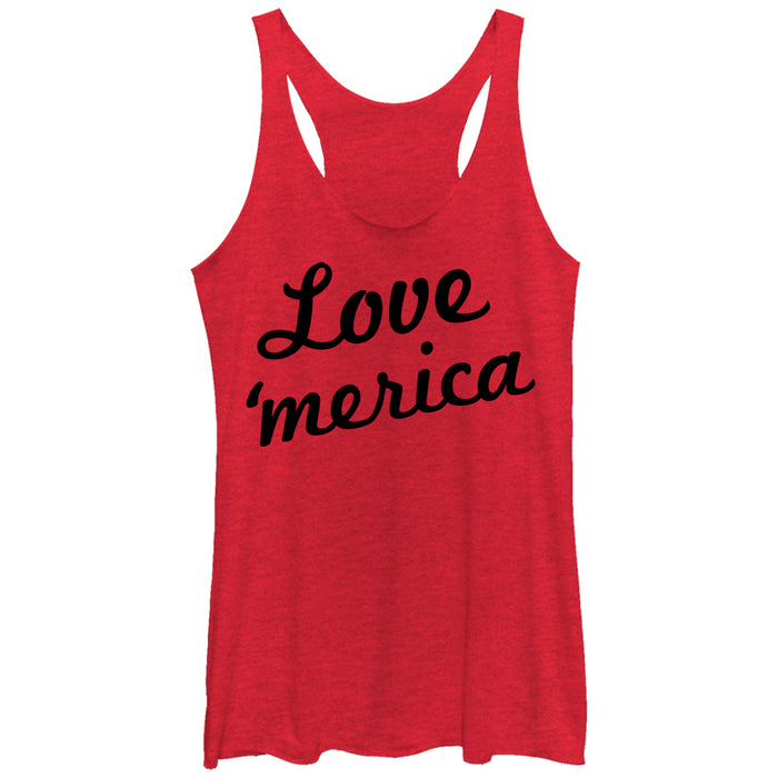 fifth sun Women's Lost Gods Fourth of July Love Merica Racerback Tank Top