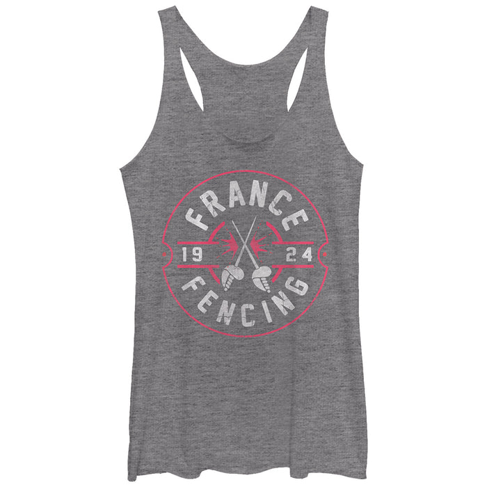 fifth sun Women's Lost Gods France Fencing 1924 Racerback Tank Top