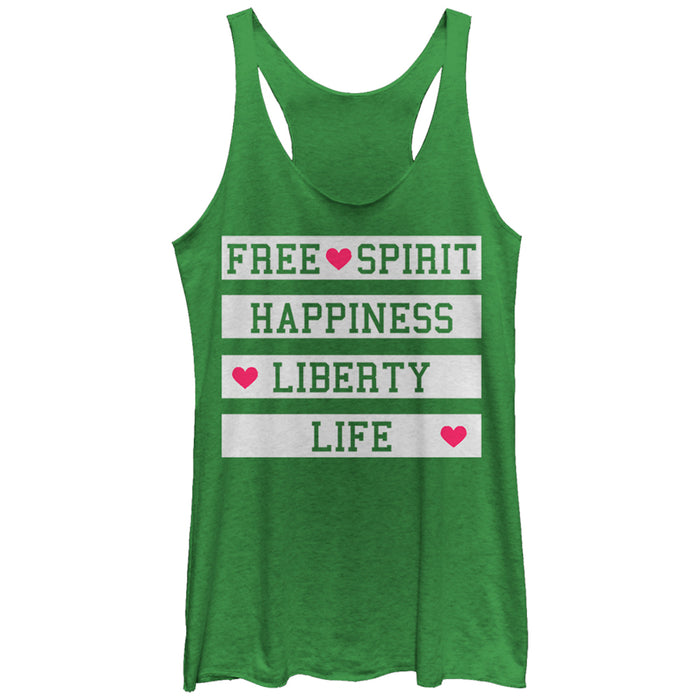 fifth sun Women's Lost Gods Free Spirit Happiness Racerback Tank Top