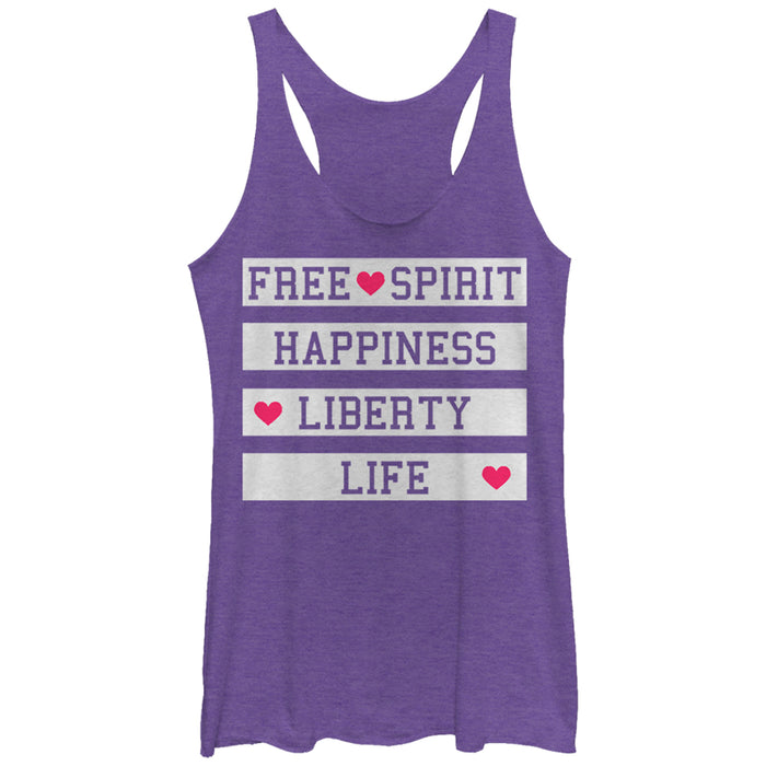 fifth sun Women's Lost Gods Free Spirit Happiness Racerback Tank Top