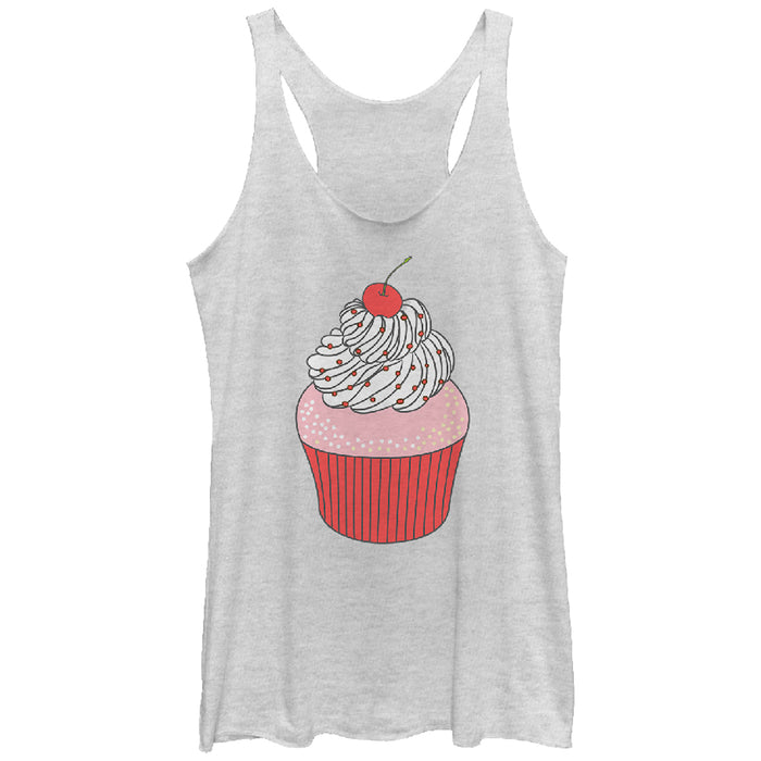 fifth sun Women's Lost Gods Frosted Cherry Cupcake Racerback Tank Top