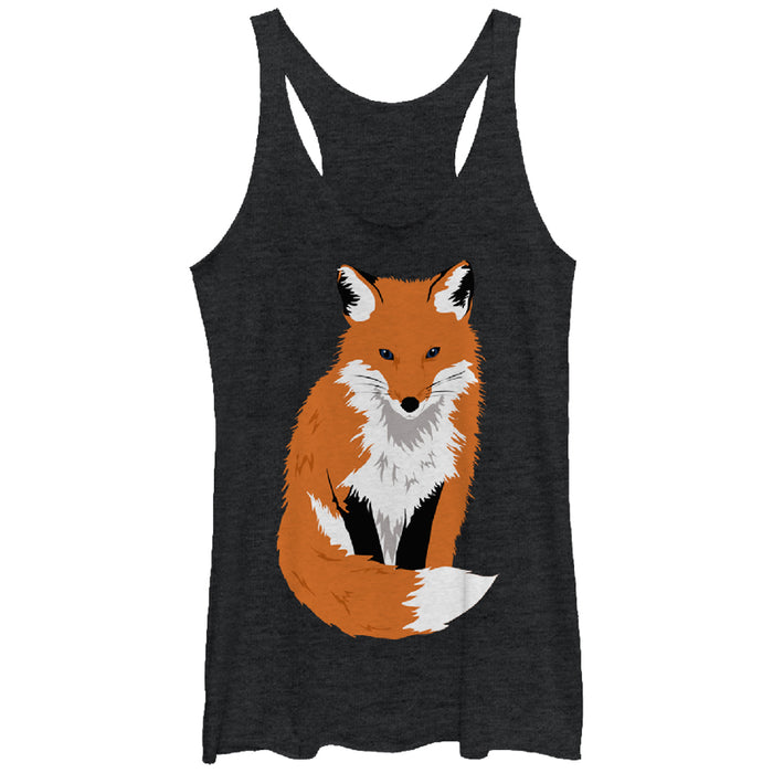 fifth sun Women's Lost Gods Furry Fox Racerback Tank Top
