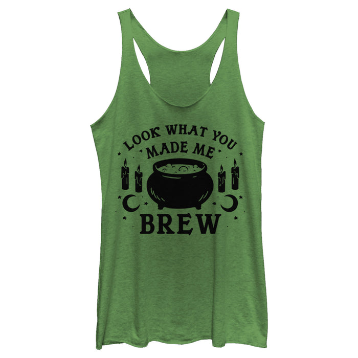 fifth sun Women's Lost Gods Halloween Look What You Made Me Brew Racerback Tank Top