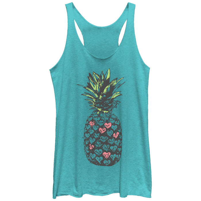 fifth sun Women's Lost Gods Heart Pineapple Racerback Tank Top
