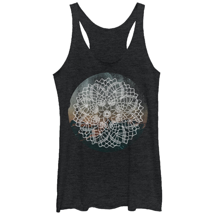 fifth sun Women's Lost Gods Henna Circle Landscape Racerback Tank Top