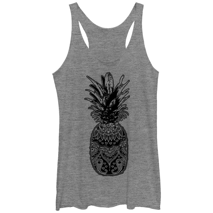 fifth sun Women's Lost Gods Henna Pineapple Print Racerback Tank Top