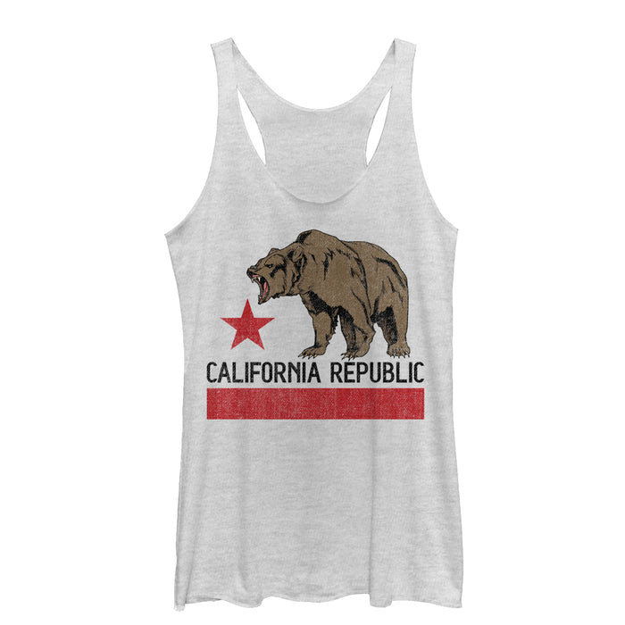 fifth sun Women's Lost Gods Hungry California Republic Bear Racerback Tank Top