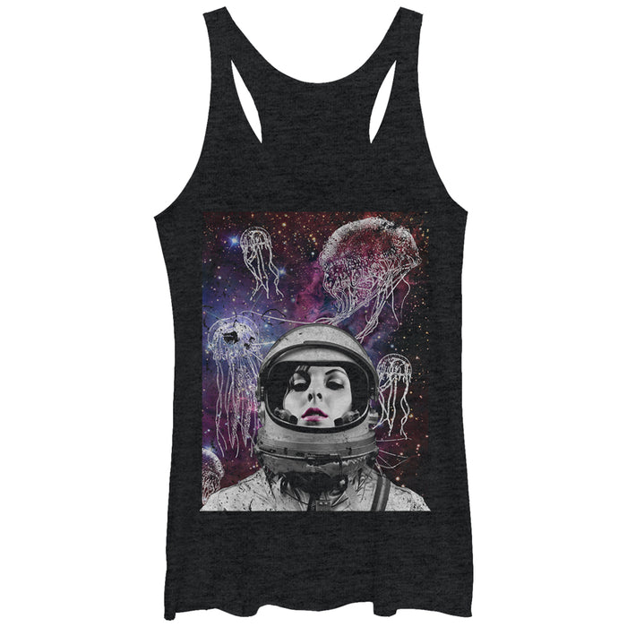 fifth sun Women's Lost Gods Jellyfish Astronaut Racerback Tank Top
