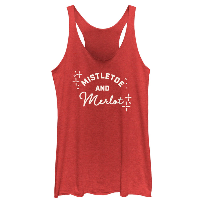 fifth sun Women's Lost Gods Mistletoe and Merlot Racerback Tank Top