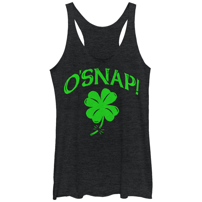 fifth sun Women's Lost Gods O'Snap Clover Racerback Tank Top