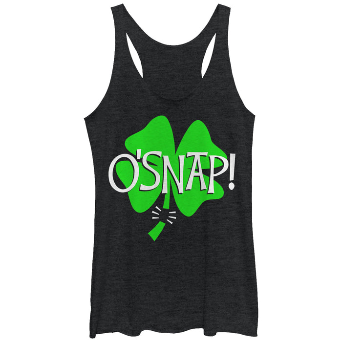 fifth sun Women's Lost Gods O'Snap Lucky Clover Racerback Tank Top
