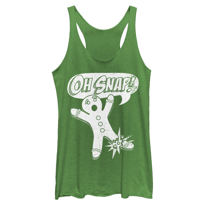 fifth sun Women's Lost Gods Oh Snap Gingerbread Man Racerback Tank Top