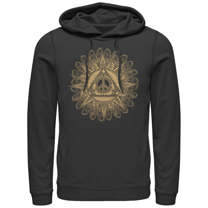 fifth sun Women's Lost Gods Peace Daisy Henna Print Pull Over Hoodie