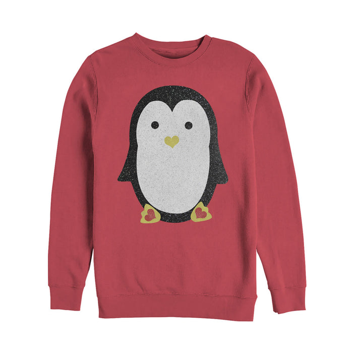 fifth sun Women's Lost Gods Penguin Heart Feet Sweatshirt