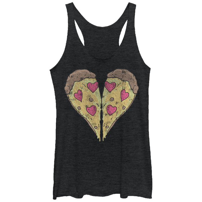 fifth sun Women's Lost Gods Piece of Pizza Heart Racerback Tank Top