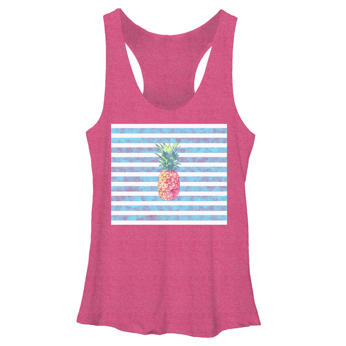 fifth sun Women's Lost Gods Pineapple Stripes Racerback Tank Top