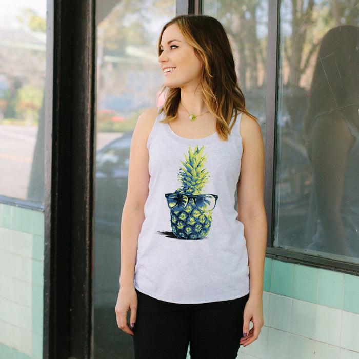 Fifth Sun Women's Lost Gods Pineapple Sunglasses Racerback Tank Top