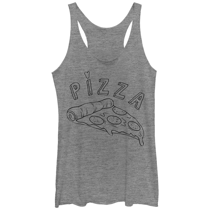 fifth sun Women's Lost Gods Pizza Doodle Racerback Tank Top