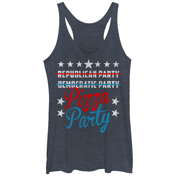fifth sun Women's Lost Gods Pizza Party Politics Racerback Tank Top