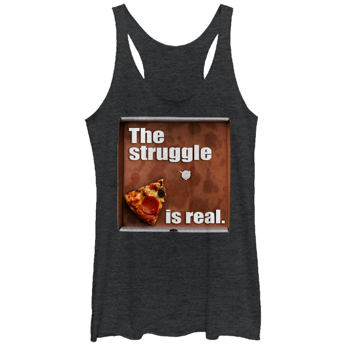 fifth sun Women's Lost Gods Pizza Struggle is Real Racerback Tank Top