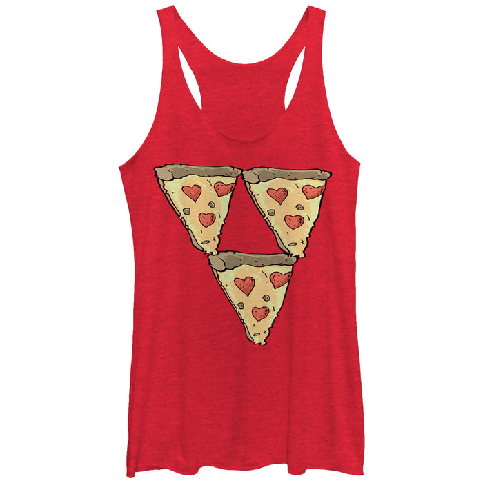 fifth sun Women's Lost Gods Pizza Triangle Racerback Tank Top