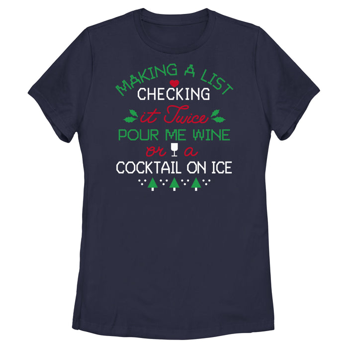fifth sun Women's Lost Gods Pour Me Wine on a Cocktail T-Shirt