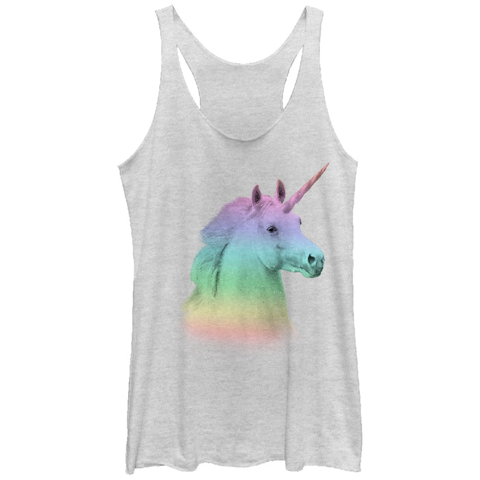 fifth sun Women's Lost Gods Rainbow Unicorn Racerback Tank Top