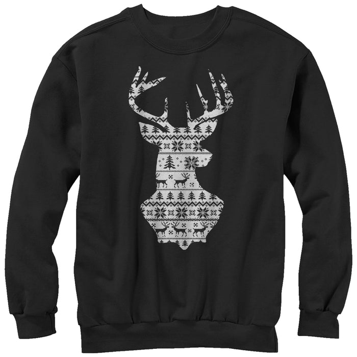 fifth sun Women's Lost Gods Reindeer Winter Theme Sweatshirt