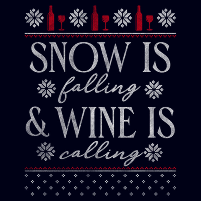 Fifth Sun Women's Lost Gods Snow Is Falling Wine Is Calling T-Shirt