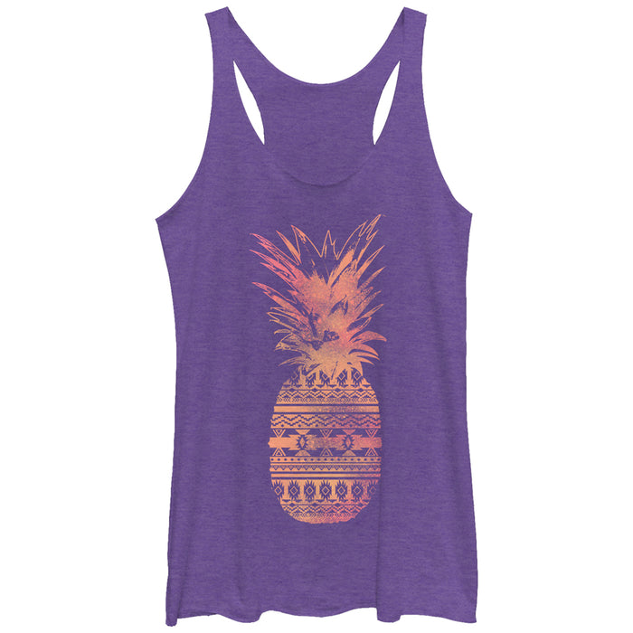 fifth sun Women's Lost Gods Southwest Print Pineapple Racerback Tank Top