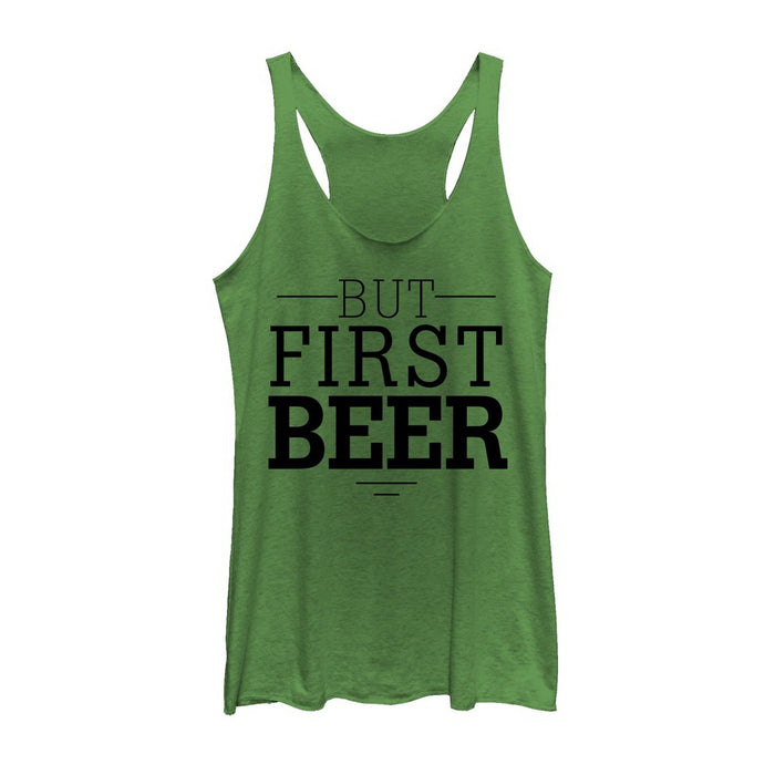 fifth sun Women's Lost Gods St. Patrick's Day First Beer Racerback Tank Top