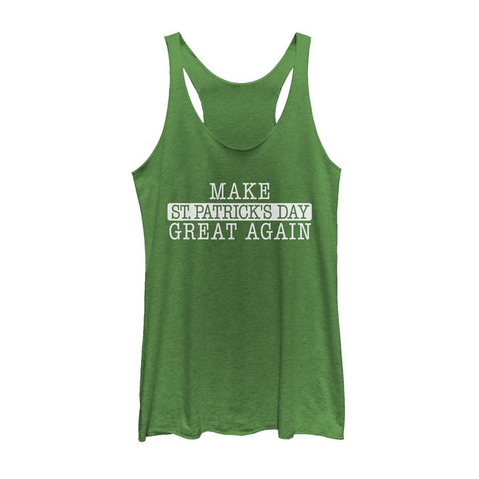 fifth sun Women's Lost Gods St. Patrick's Day Great Again Racerback Tank Top